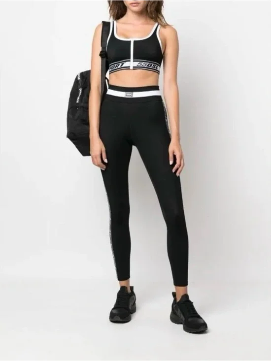 DIESEL Sport 55DSL Black Leggings - Picture 10 of 11